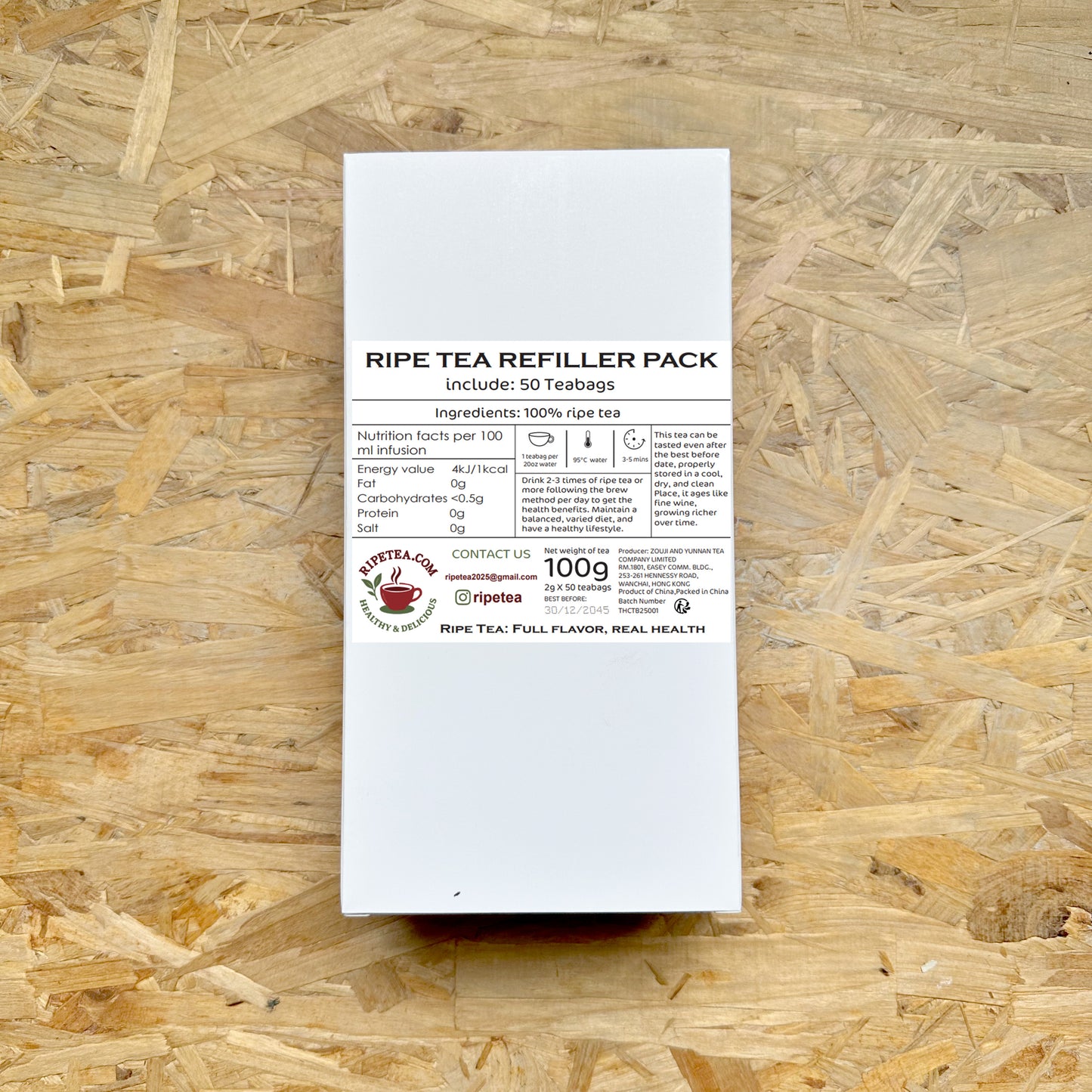 Ripe Tea Product One – Refill Pack (50 Tea Bags)