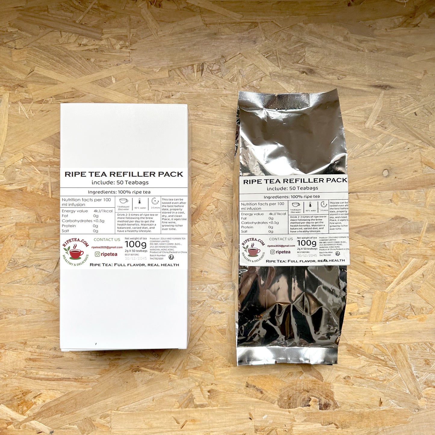 Ripe Tea Product Five – Fivefold Pack Refill (250 Tea Bags)