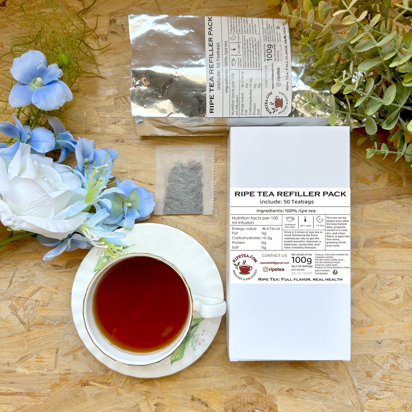 Ripe Tea Product Five – Fivefold Pack Refill (250 Tea Bags)