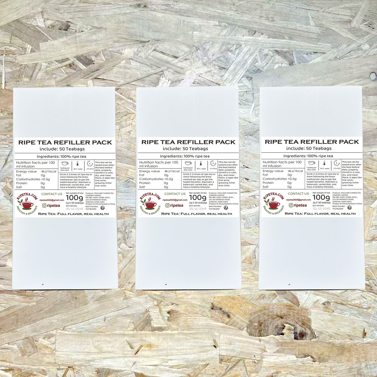 Ripe Tea Product Three: Triple Refill（150 Tea Bags）