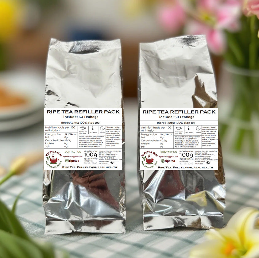 Ripe Tea Product Two – Double Pack Refill (100 Tea Bags)