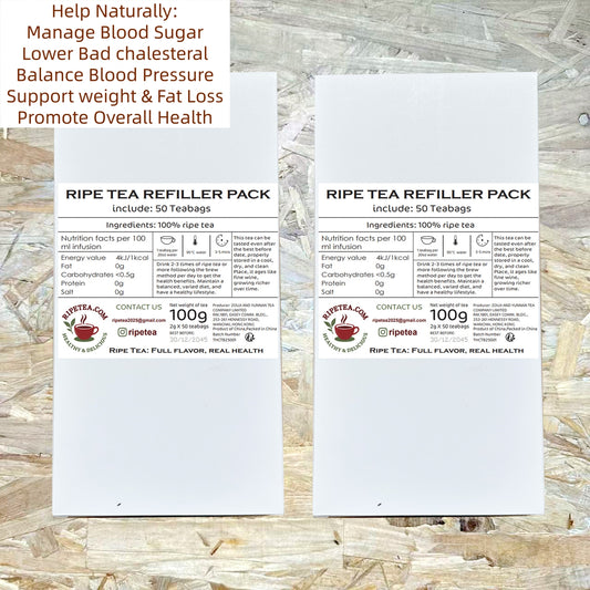 Ripe Tea Product Two – Double Pack Refill (100 Tea Bags)